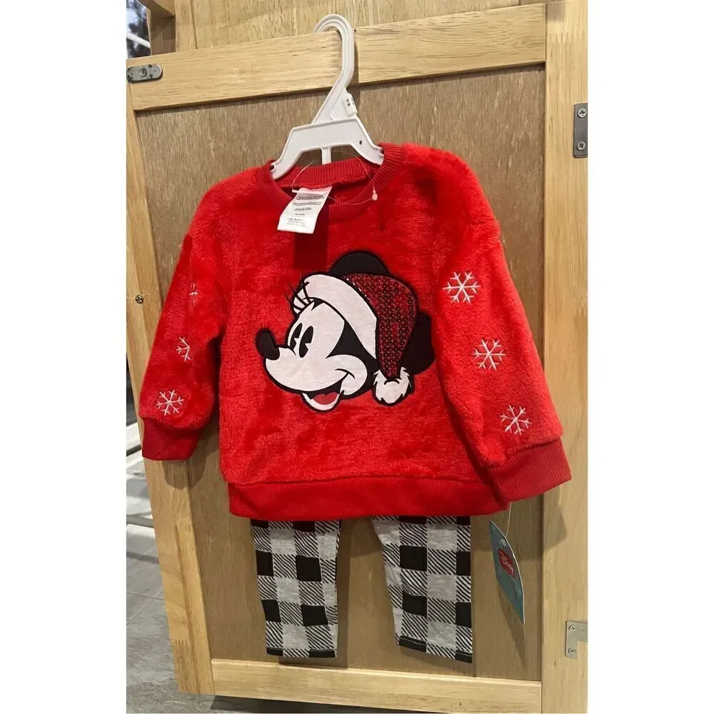Disney Minnie Mouse Christmas Baby Girl Set Size 12 Month NEW